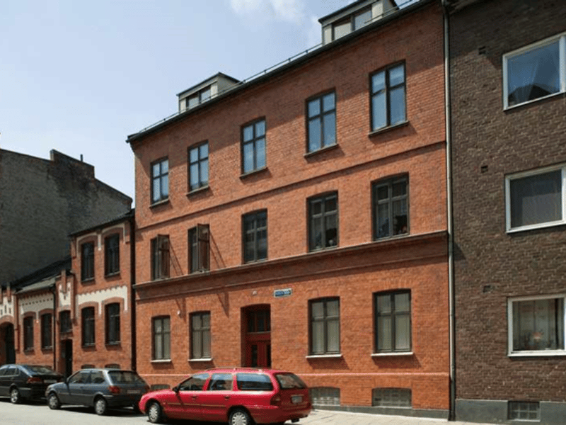 Fasad på hus i kirsebergsstaden