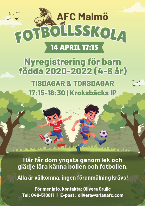 Fotbollskola f&ouml;r barn